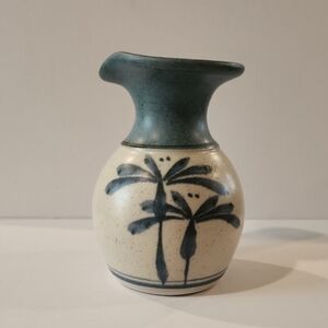 Emerson Creek Pottery Bud Vase Blue and Cream